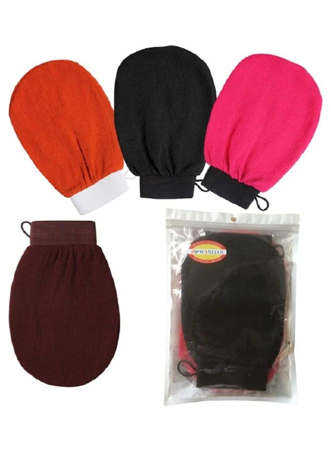 Pack of 4 HAI+ Exfoliating Moroccan Hammam Mitt Kessa Scrub Gloves,Remove Dead Skin Bath Body Scrub Mitt, for All Skin Types and Improve Blood Circulation, Shower, Spa, Dead Skin Cell Remover multicolour 24.3 x 17.2 x 1.9cm Pack of 4 HAI+ Exfoliating Moroccan Hammam Mitt Kessa Scrub Gloves,Remove Dead Skin Bath Body Scrub Mitt, for All Skin Types and Improve Blood Circulation, Shower, Spa, Dead Skin Cell Remover multicolour 24.3 x 17.2 x 1.9cm